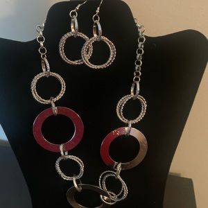 Silver necklace set